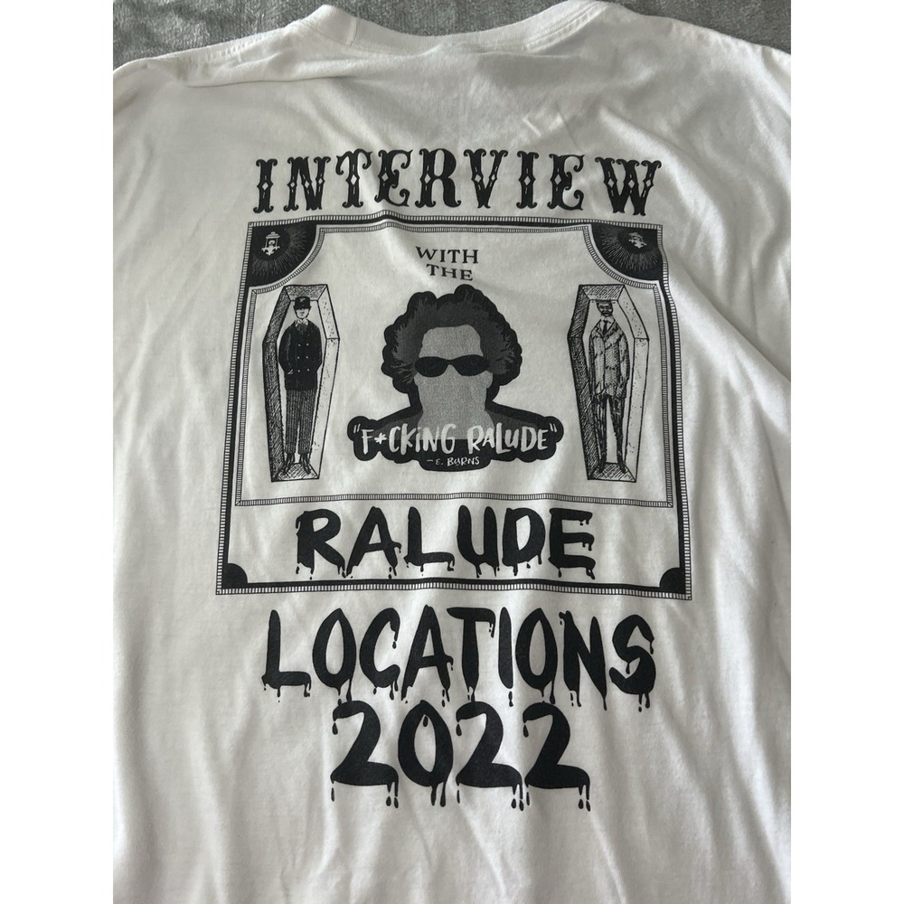 Interview With The F*cking Ralude Mens Shirt XL White Graphic Locations 2022